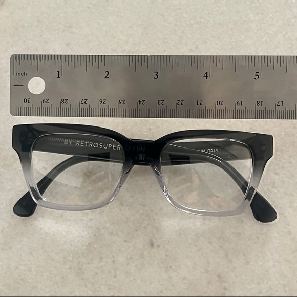 SOLD ❗️RETROSUPERFUTURE America Faded Grey & Crystal Square glasses Mens unisex - Picture 13 of 16